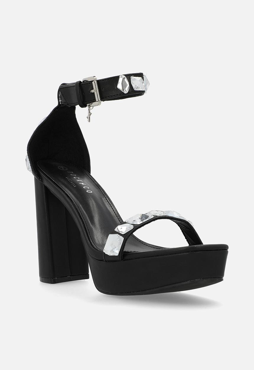 Rock & Co - London 1 platform heel - black