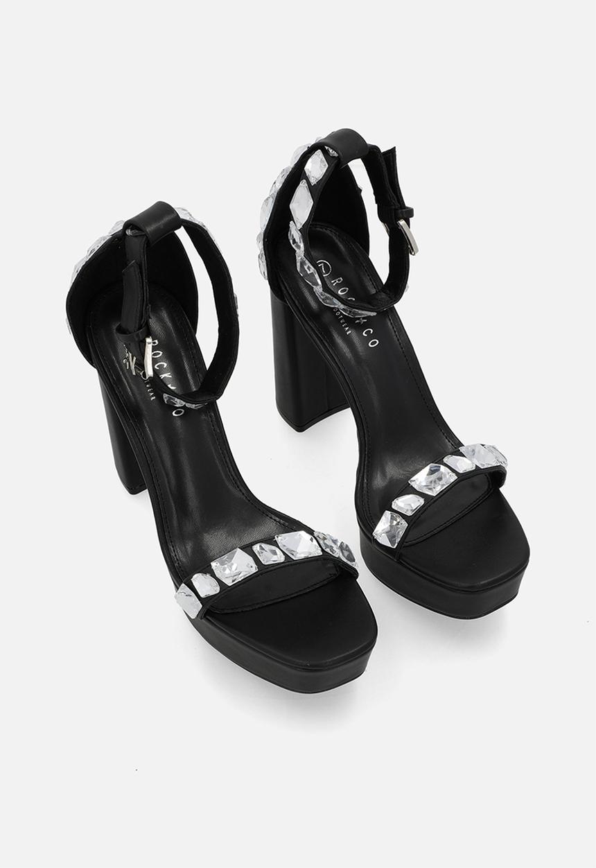 Rock & Co - London 1 platform heel - black