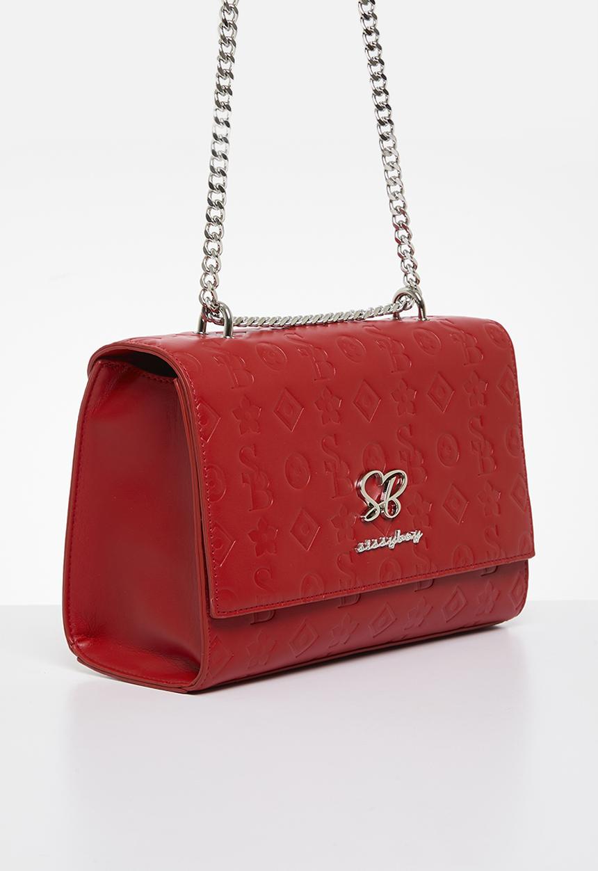 SISSY BOY - Embossed Crossbody - Red
