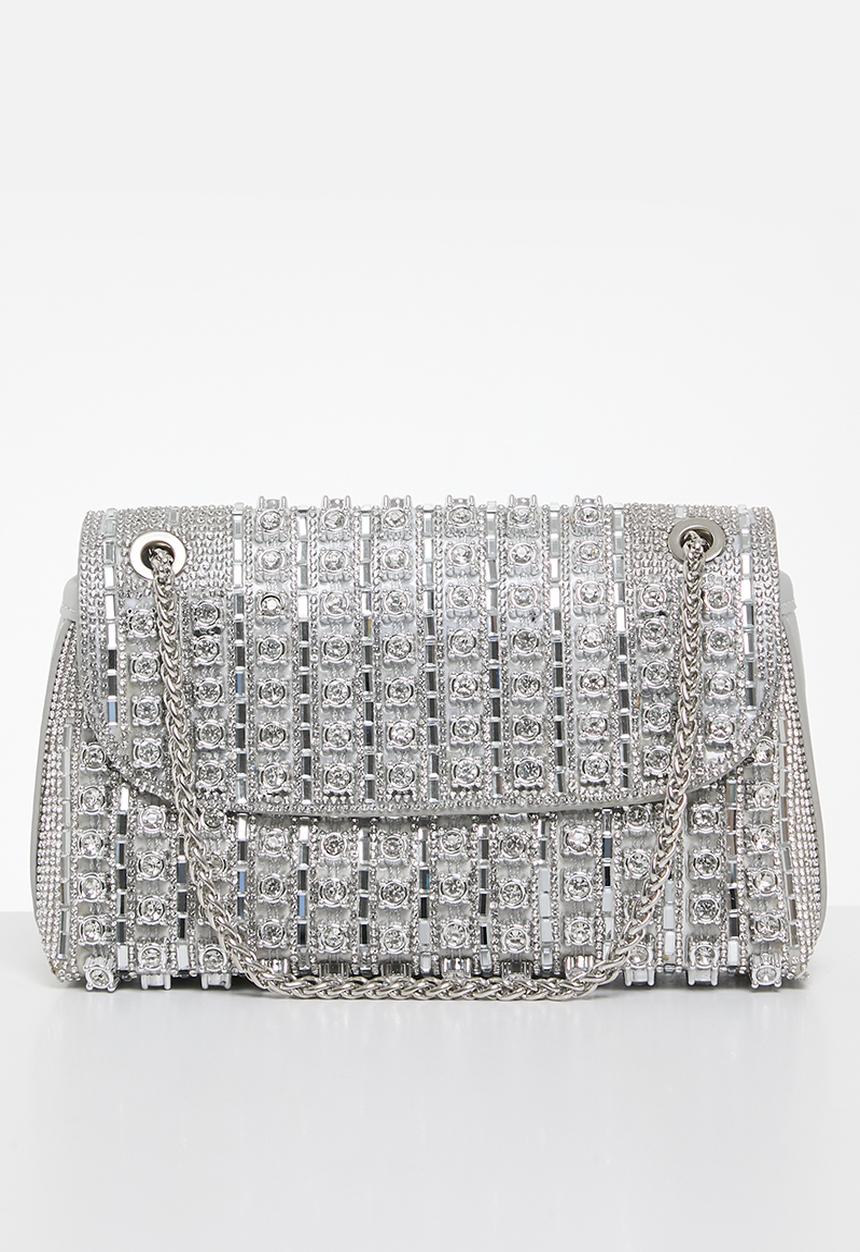SISSY BOY - Jewelled Bag - Silver