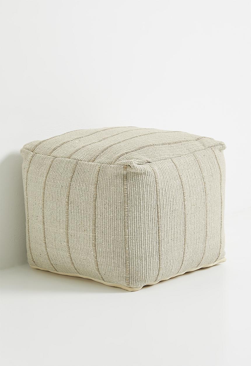 H&S - lines pouf-natural