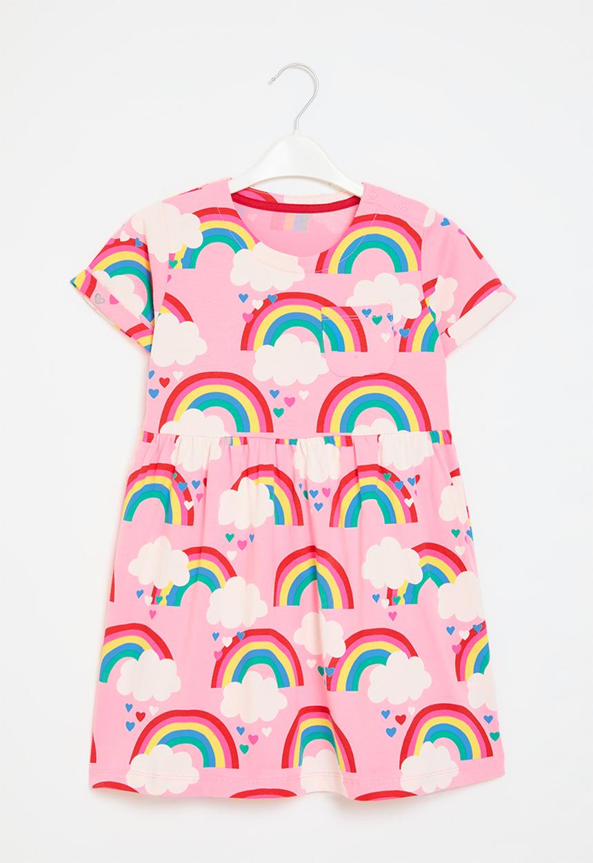 Pop Candy - Rainbow print dress - pink