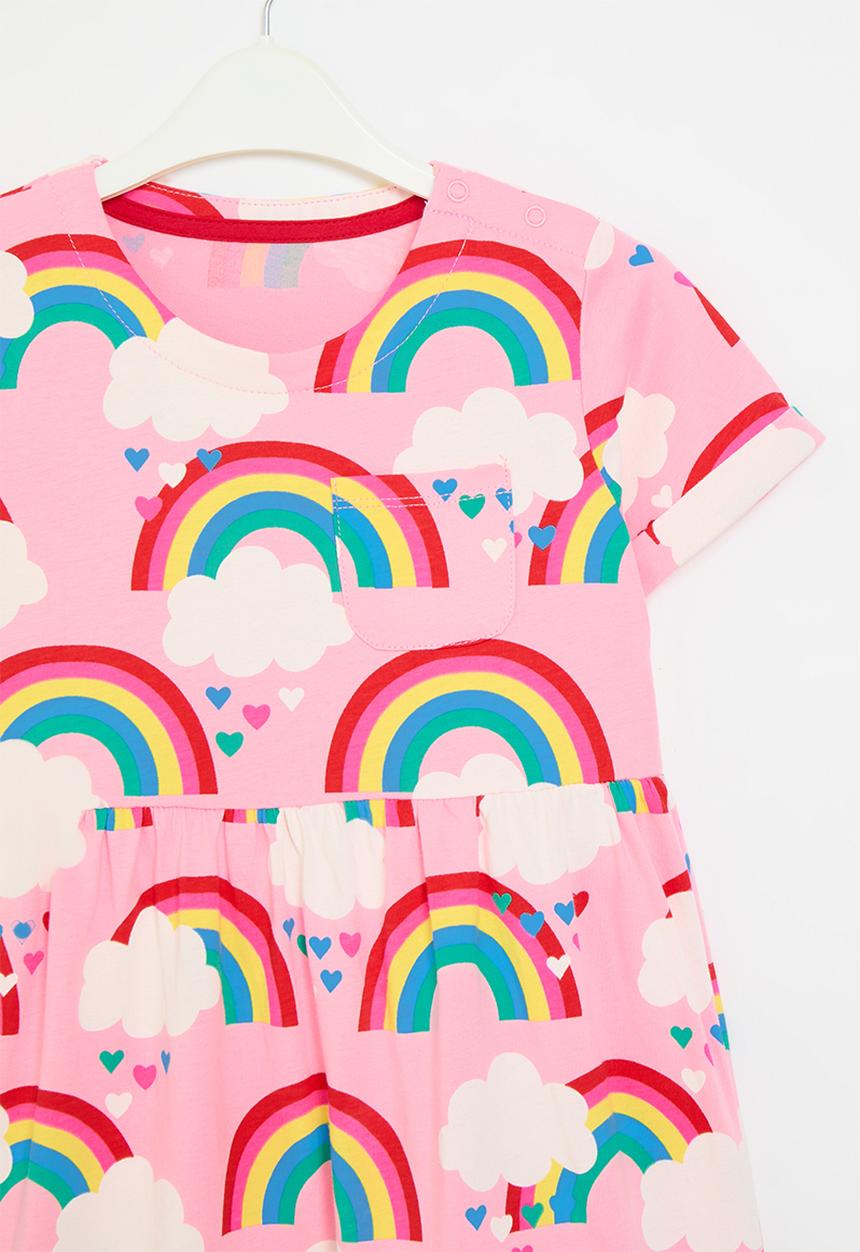 Pop Candy - Rainbow print dress - pink
