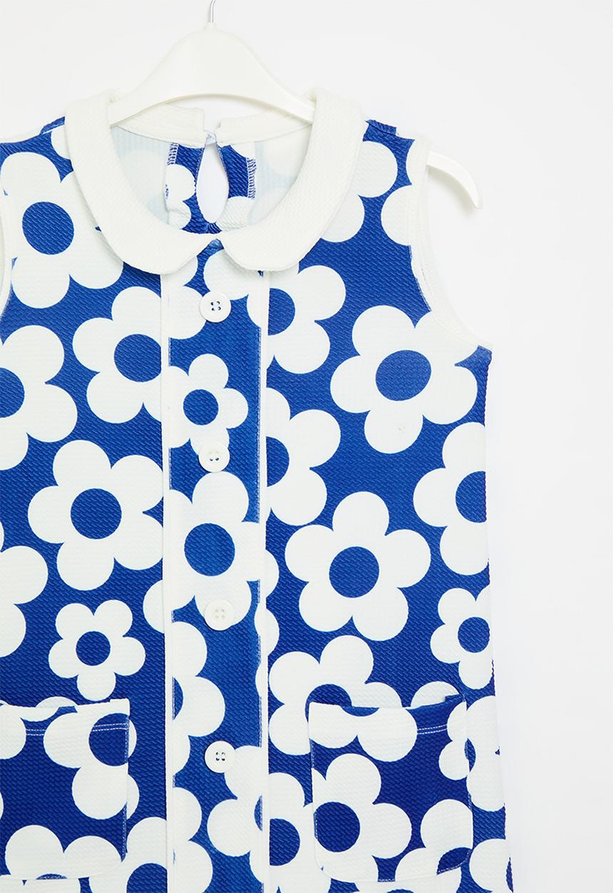 Pop Candy - Floral print dress - blue & white