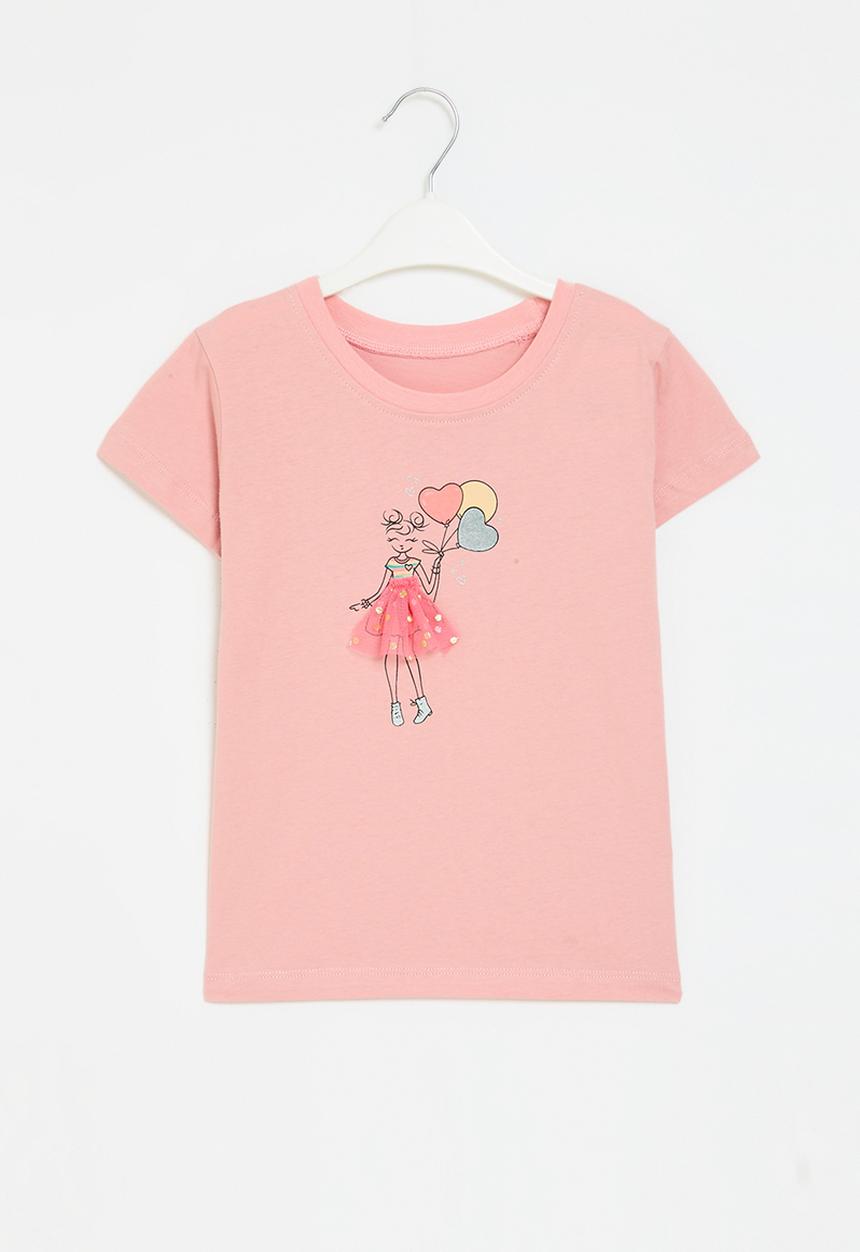 Pop Candy - Printed crew neck tee - pink