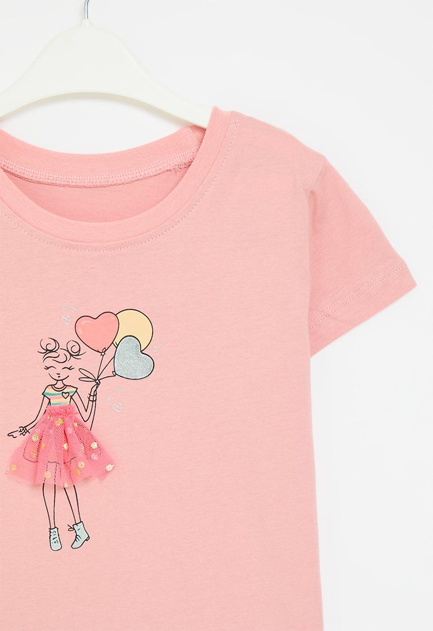 Pop Candy - Printed crew neck tee - pink