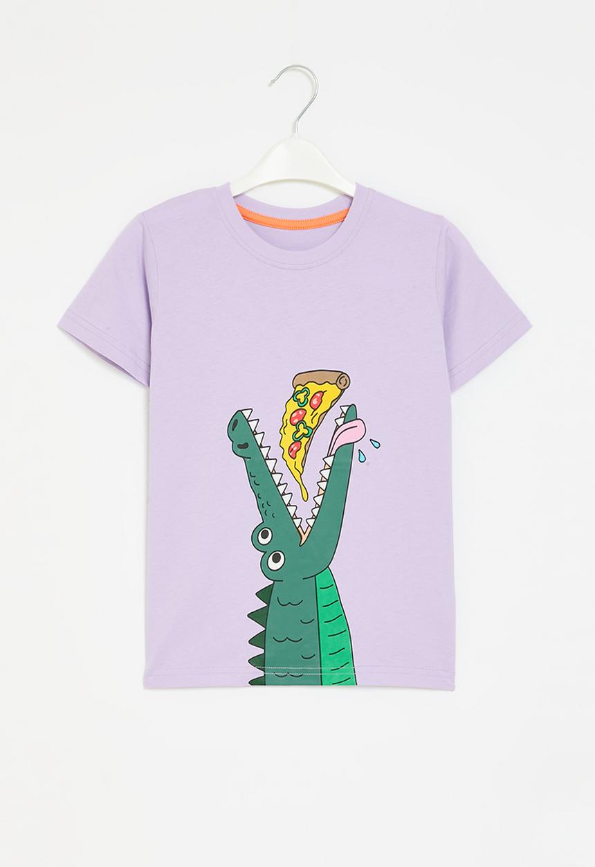 Pop Candy - Printed crew neck tee - lilac