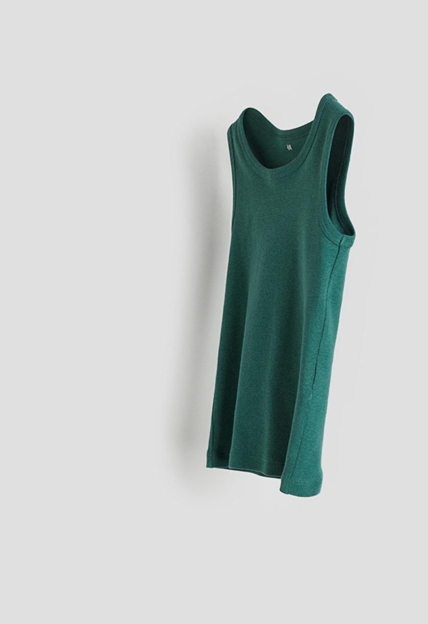 H&M - 3 pack vest tops - green,white