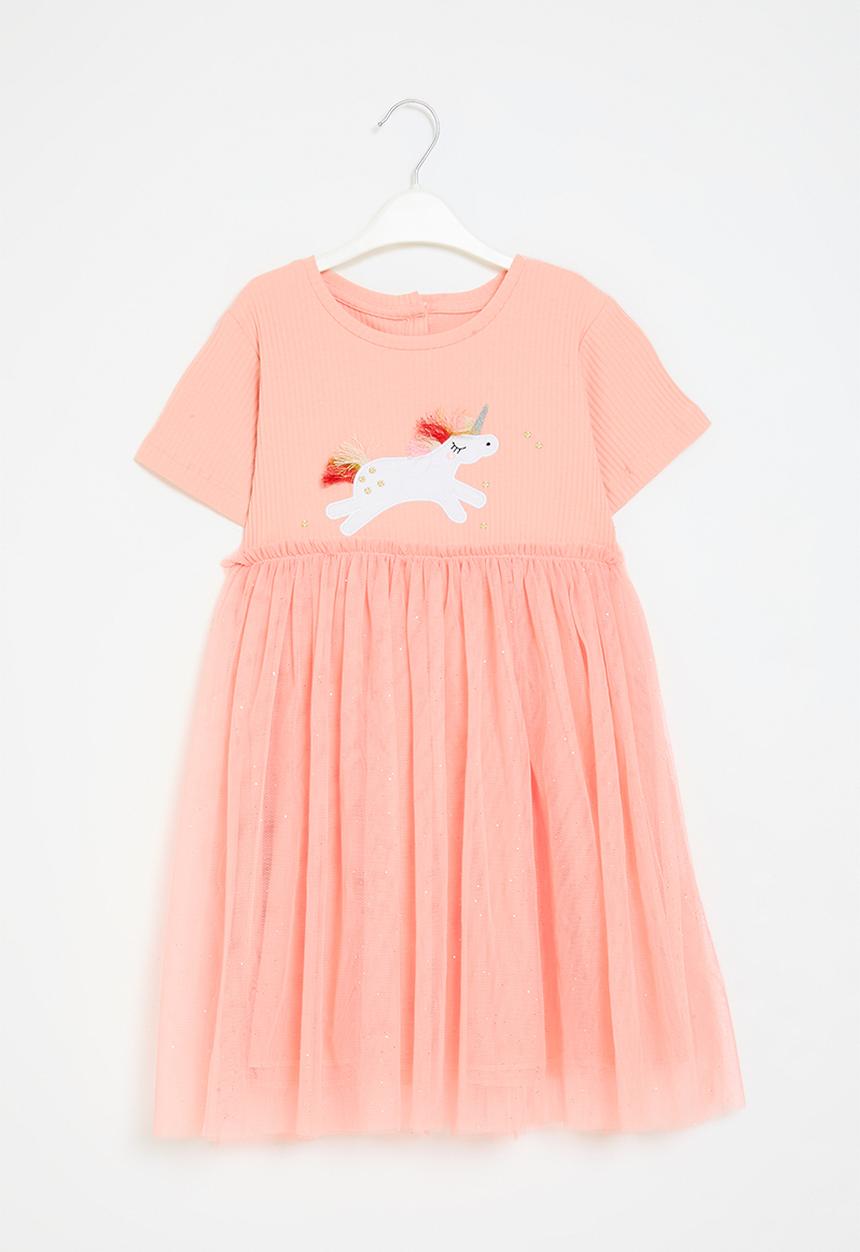 Pop Candy - Printed mesh dress - pink