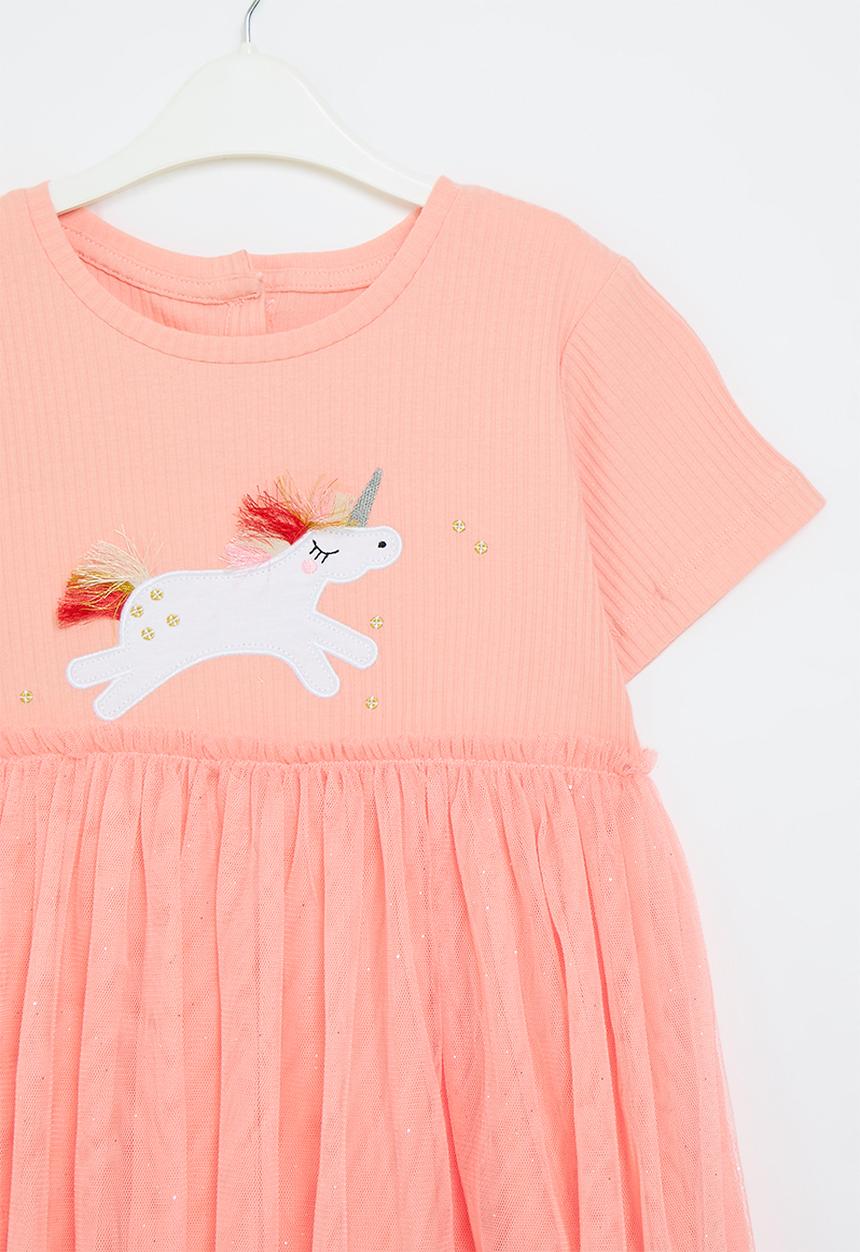 Pop Candy - Printed mesh dress - pink