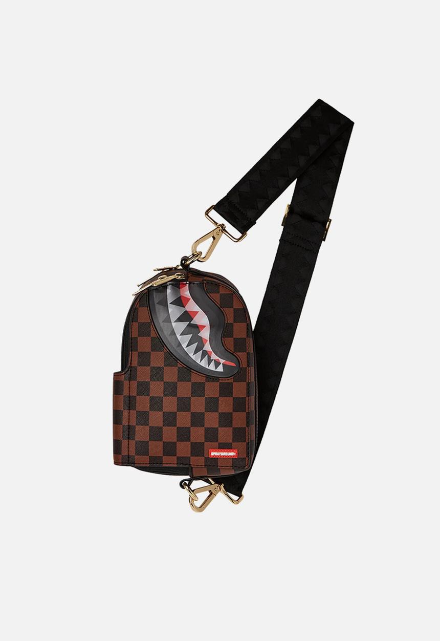Sprayground - Sharks in Paris lenticular chomp crossbody - brown
