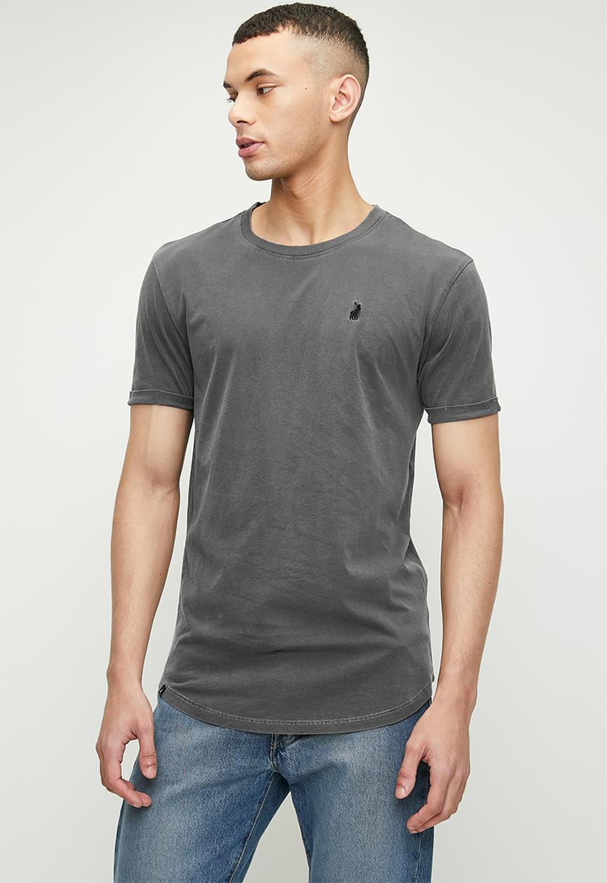 POLO - Clive Pjc Overdyed Short sleeve Tee - Charcoal