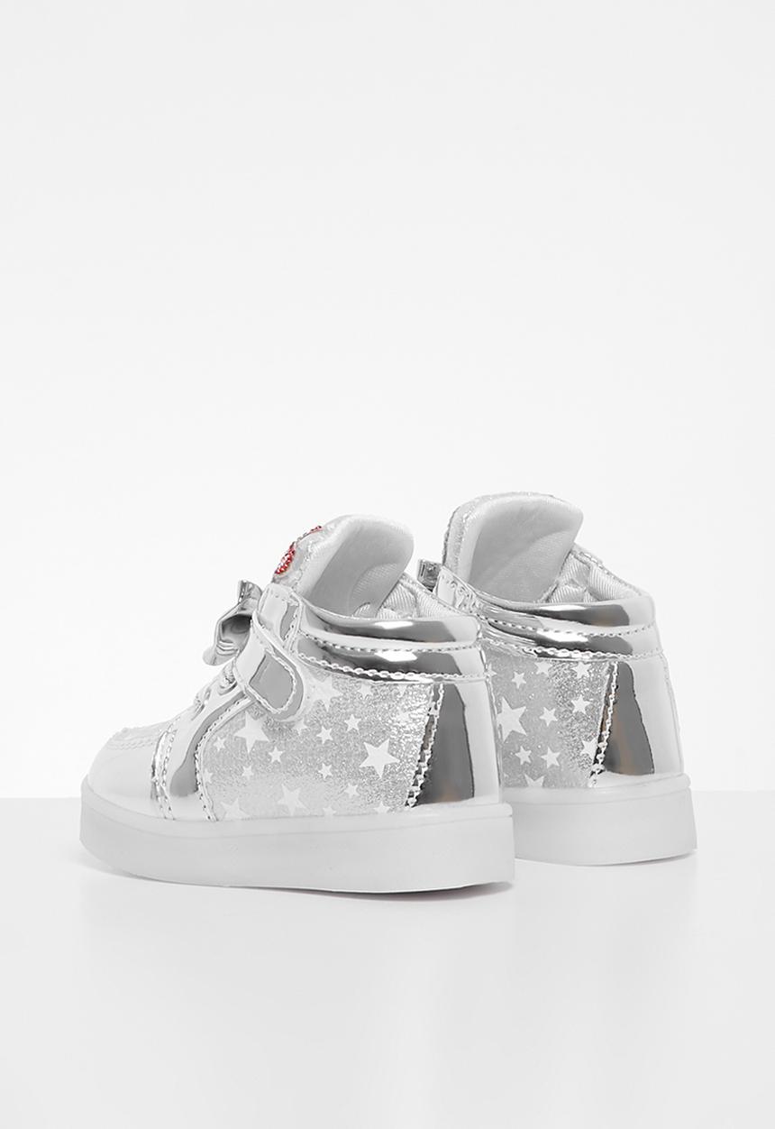 Pop Candy - Mettallic light up sneakers-silver