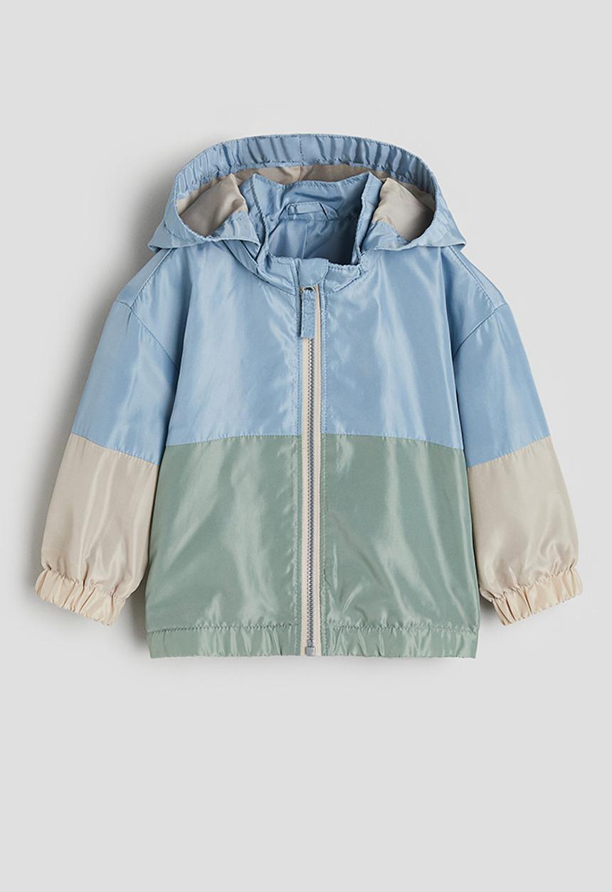 H&M - Hooded jacket - light blue & block-coloured