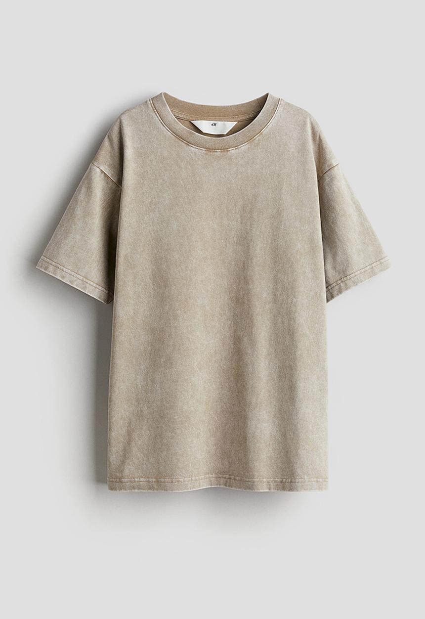 H&M - Cotton jersey t-shirt - beige