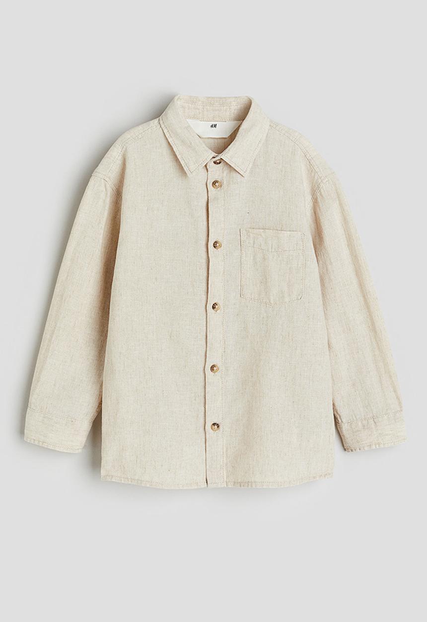 H&M - Linen-blend shirt - beige