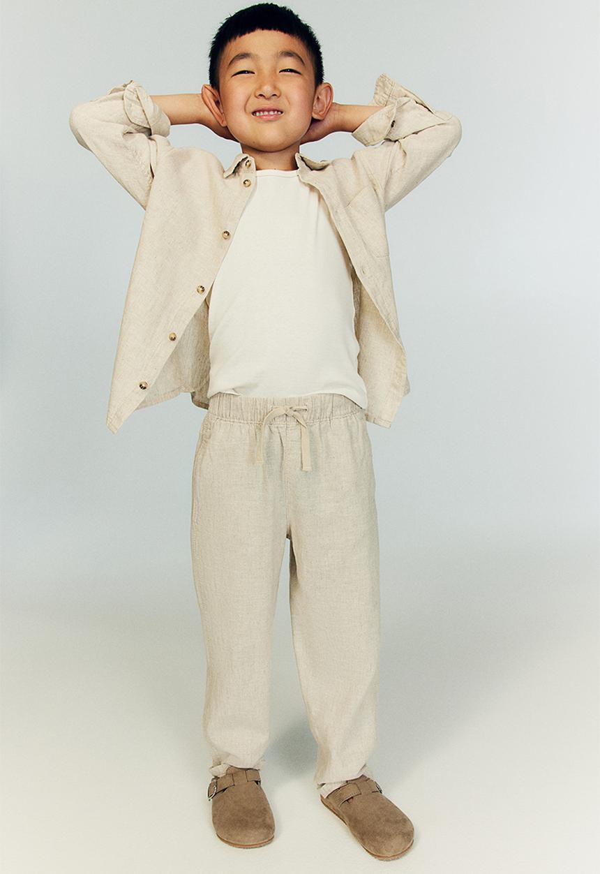 H&M - Linen-blend shirt - beige
