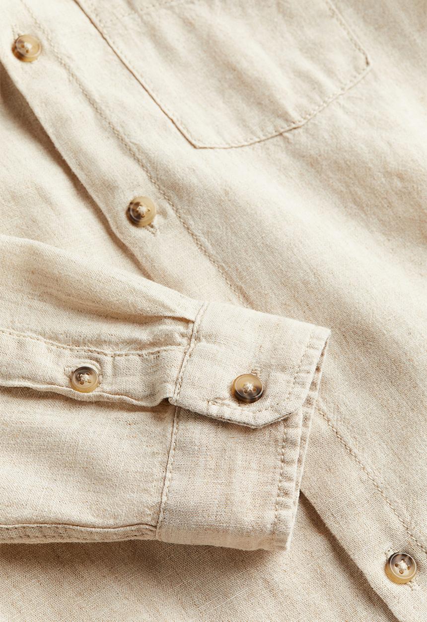 H&M - Linen-blend shirt - beige