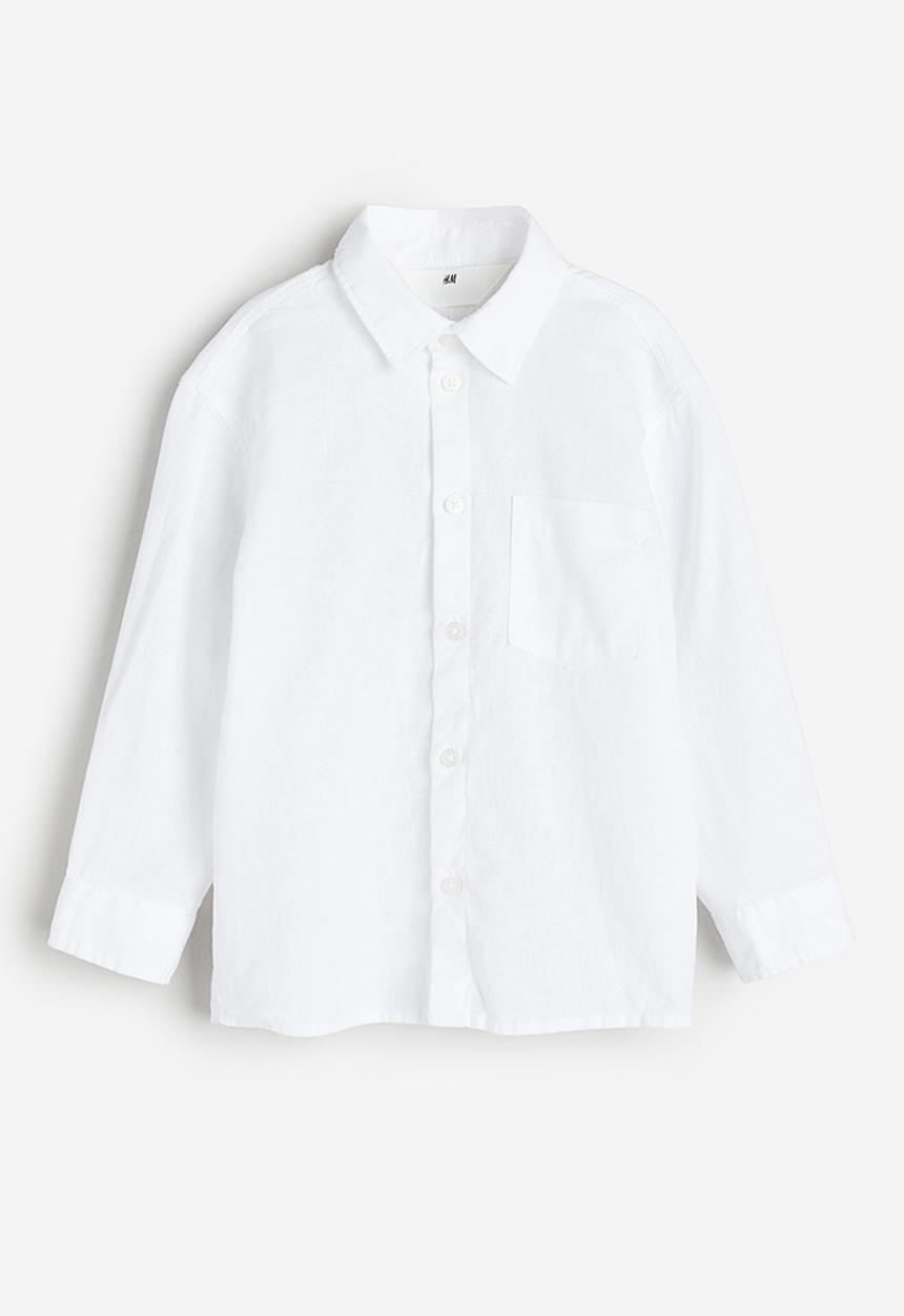 H&M - Linen-blend shirt - white