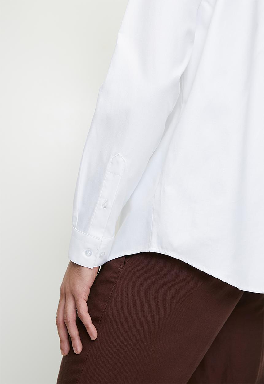 Superbalist - Manderin Collar Oxford Shirt - White