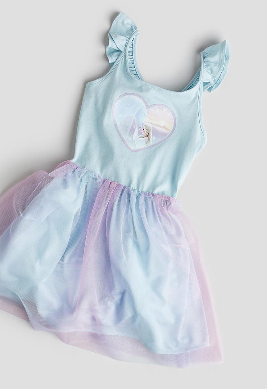H&M - Tulle-skirt dress - turquoise,multi