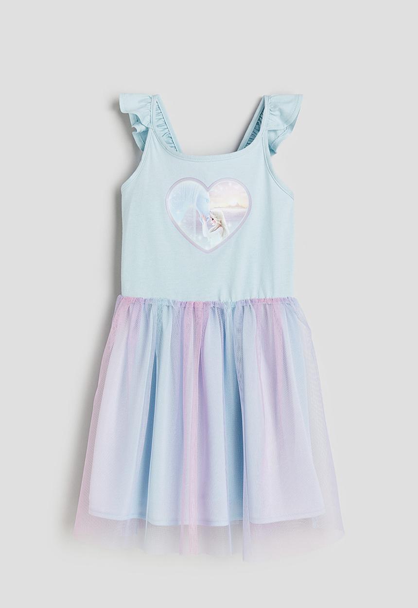 H&M - Tulle-skirt dress - turquoise,multi