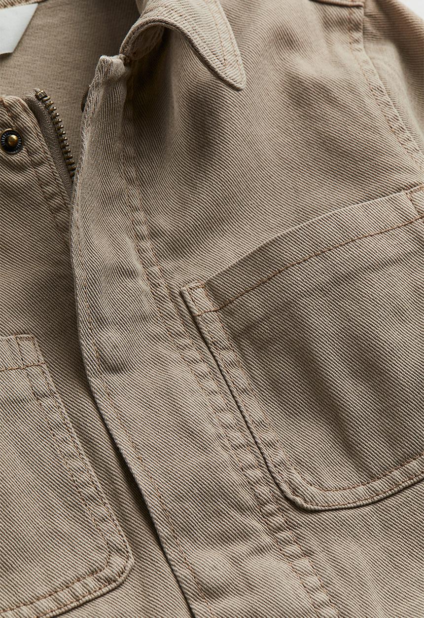 H&M - Cotton twill shacket - beige