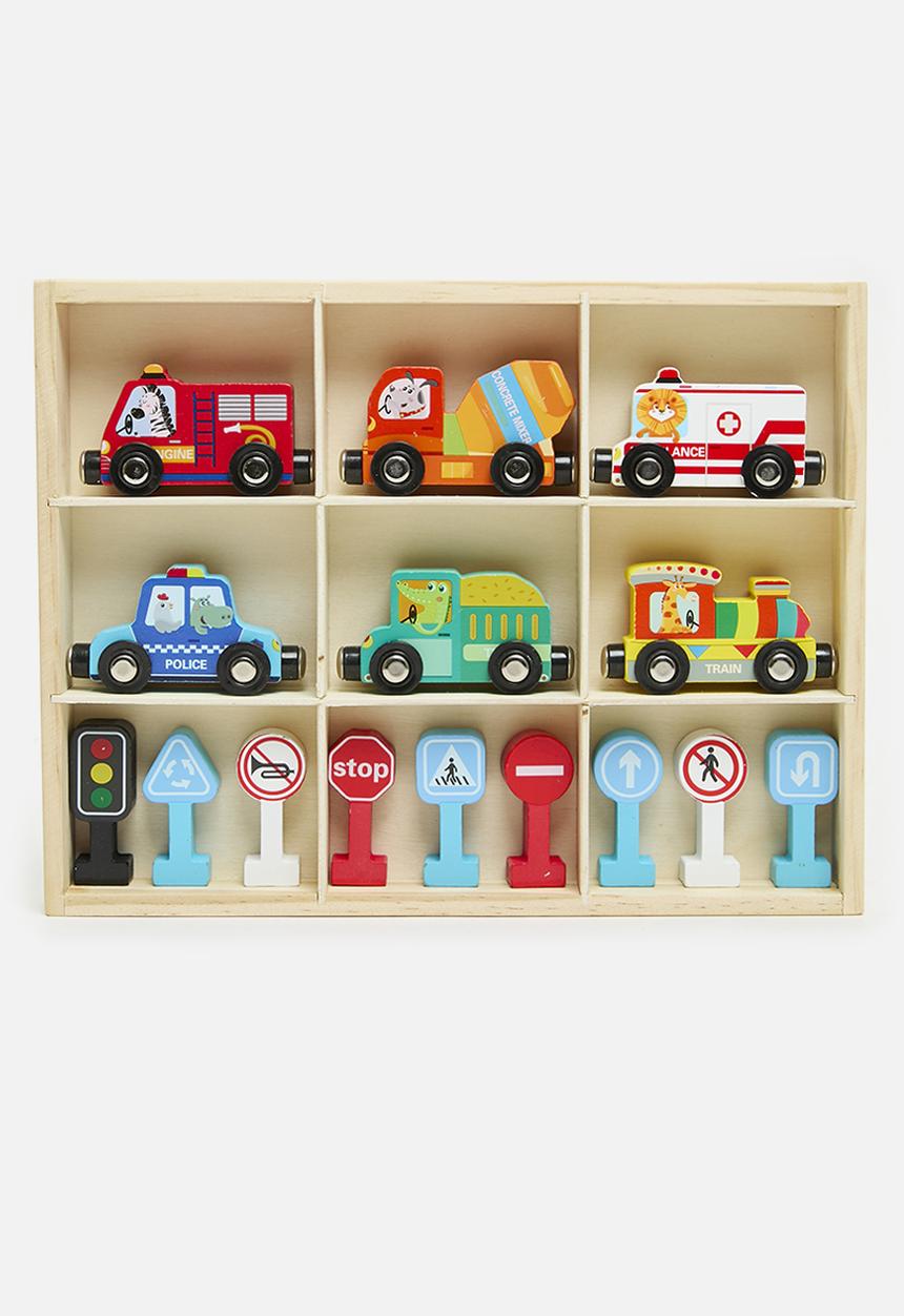 Pop Candy - Wooden toy car set - multi