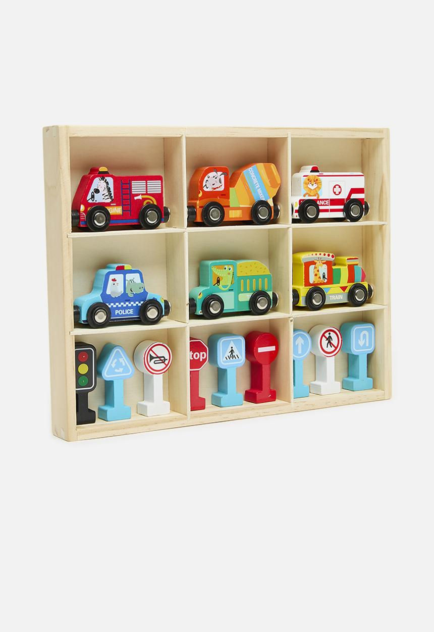 Pop Candy - Wooden toy car set - multi