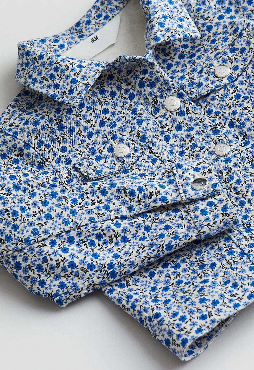 H&M - Twill jacket - blue & floral 
