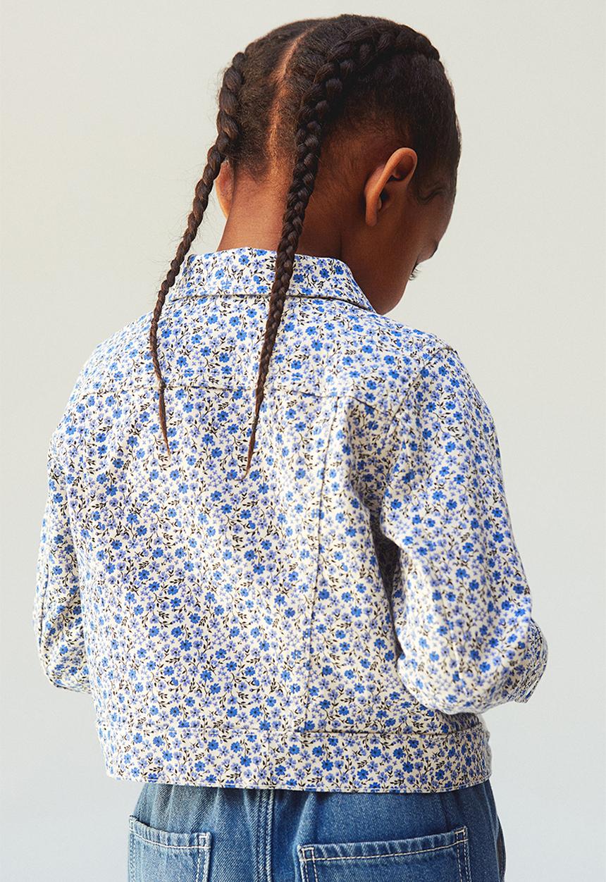 H&M - Twill jacket - blue & floral 