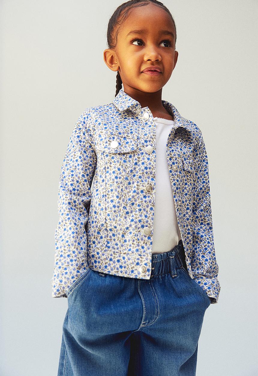 H&M - Twill jacket - blue & floral 