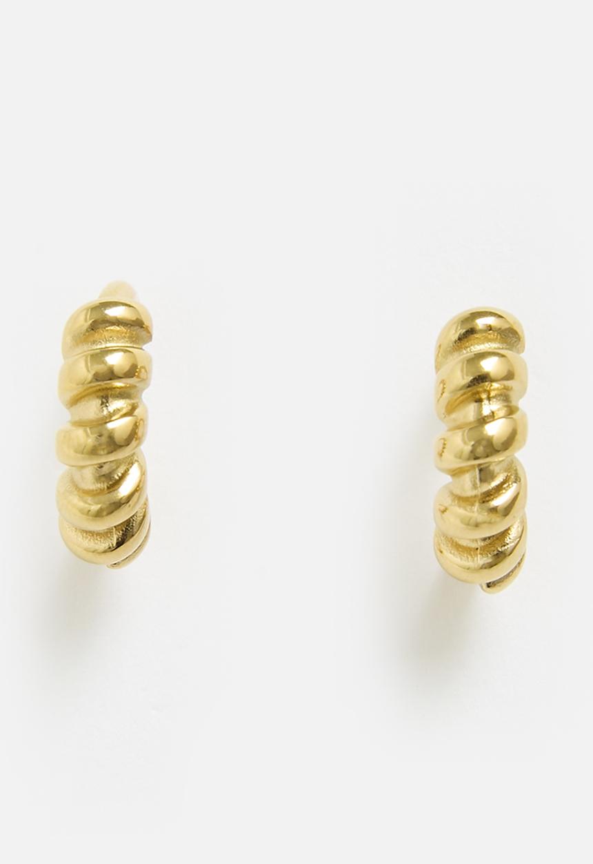 Tessa Design - Gloria wrapped wire earring - gold