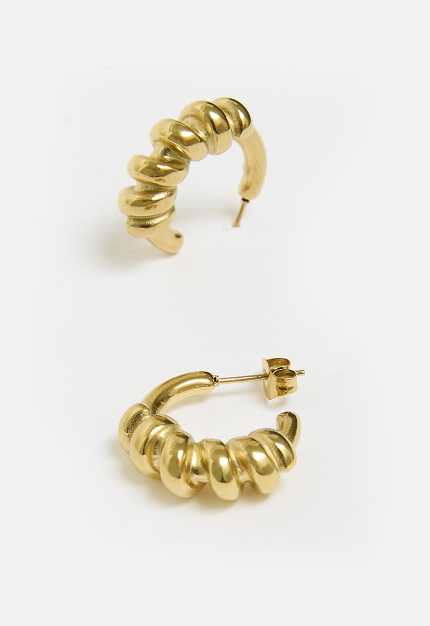 Tessa Design - Gloria wrapped wire earring - gold