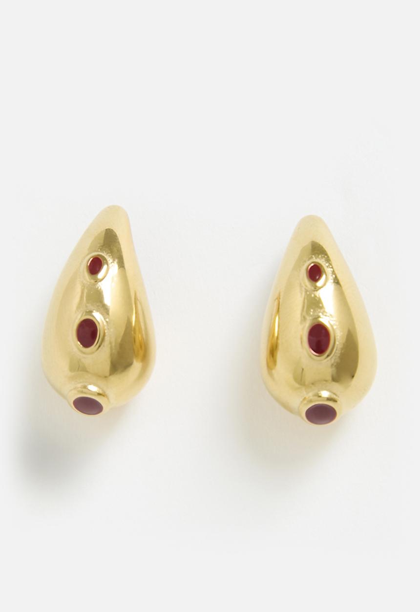 Tessa Design - Louisa teardrop with black detail - gold