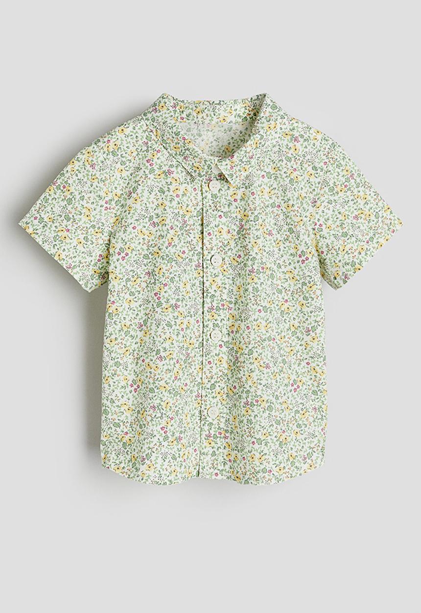 H&M - Short-sleeved patterned shirt - white floral