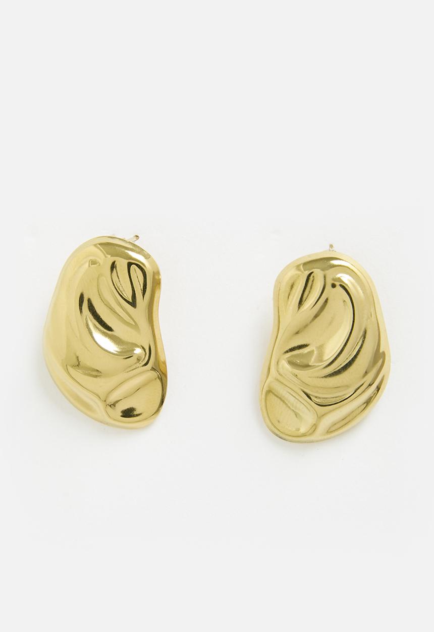 Tessa Design - Anne dented earring - gold