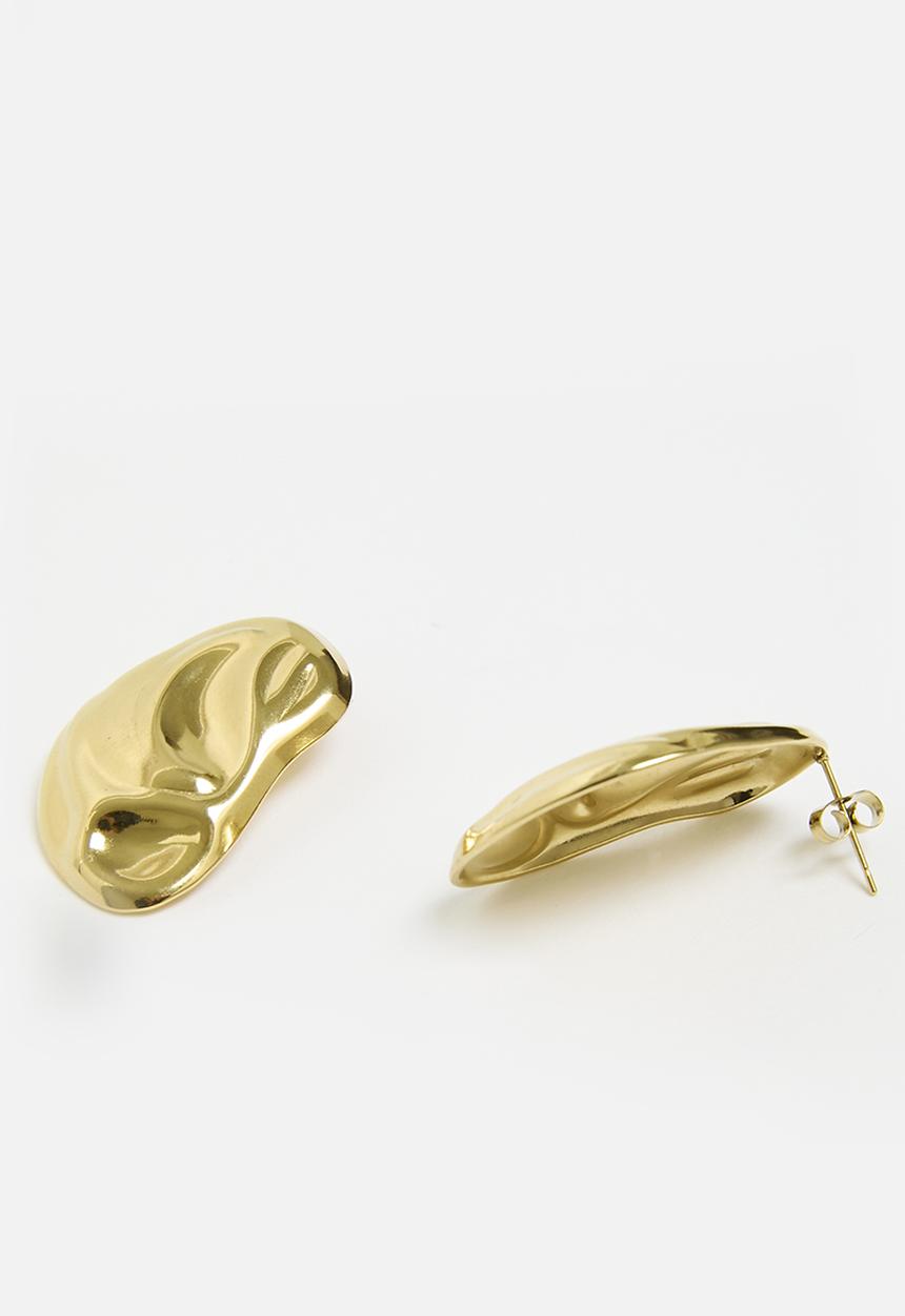 Tessa Design - Anne dented earring - gold