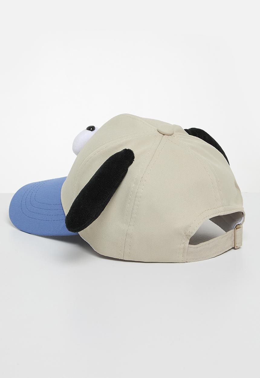Pop Candy - Colour block novelty cap - beige & blue