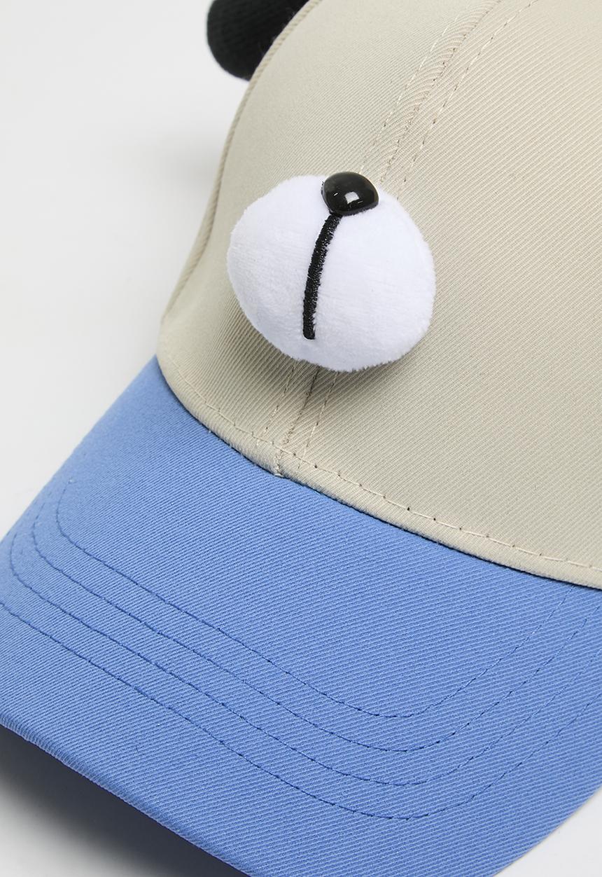 Pop Candy - Colour block novelty cap - beige & blue