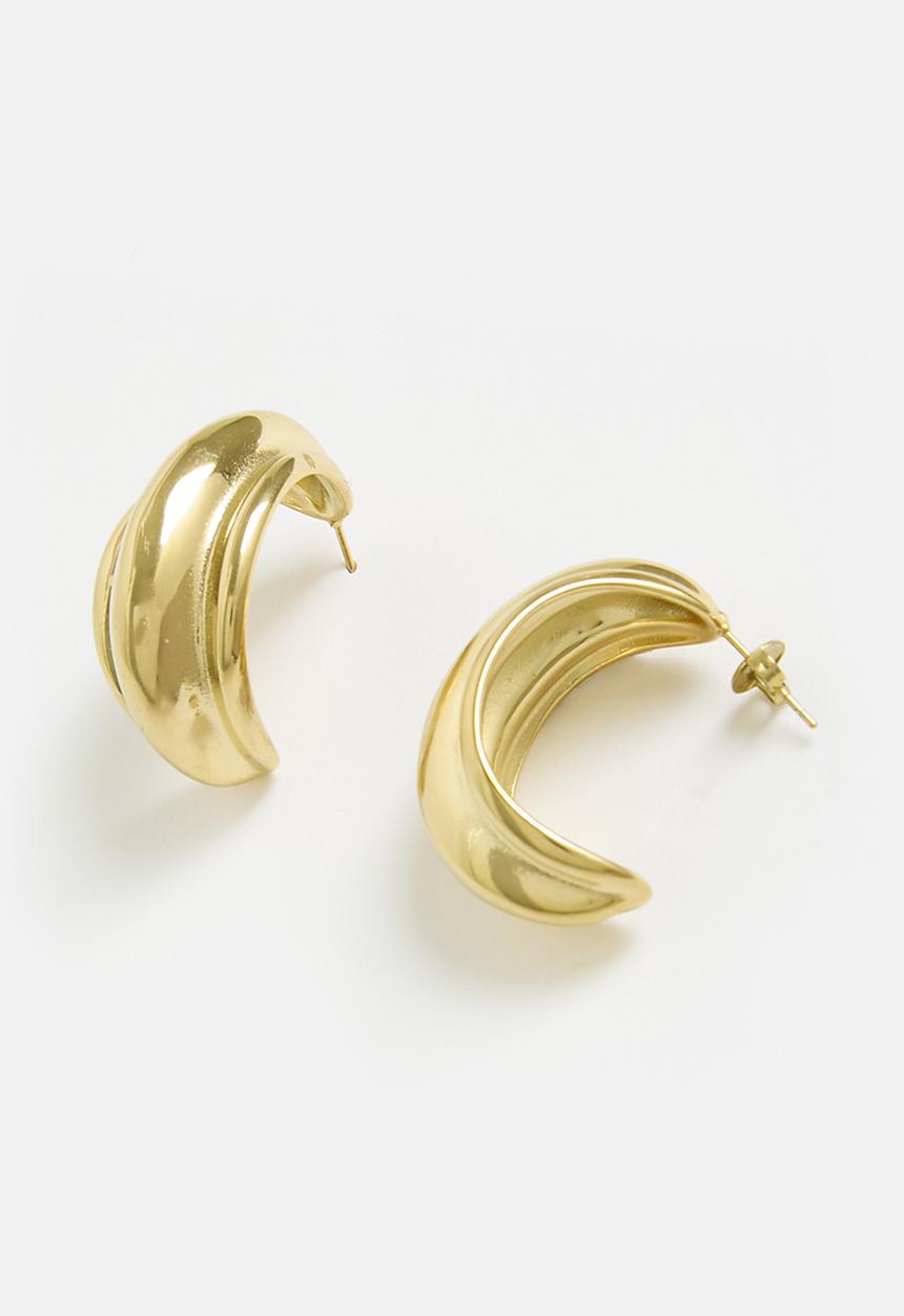 Tessa Design - Frida ridged hoop - gold