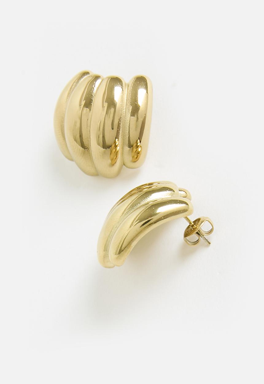 Tessa Design - Margaret curved shell earring - gold