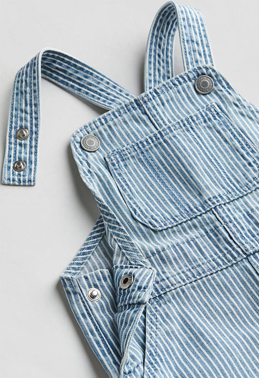 H&M - Denim dungarees - blue striped