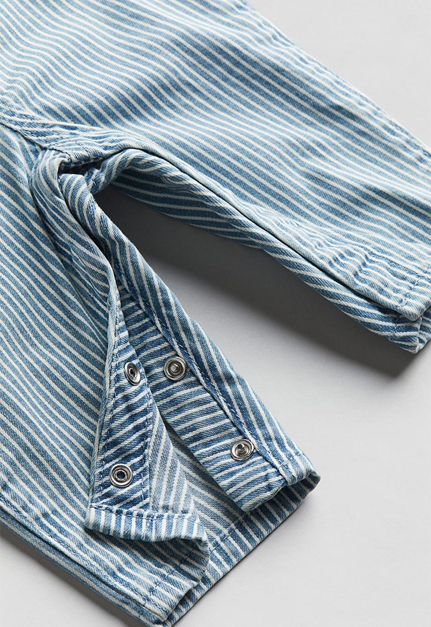 H&M - Denim dungarees - blue striped