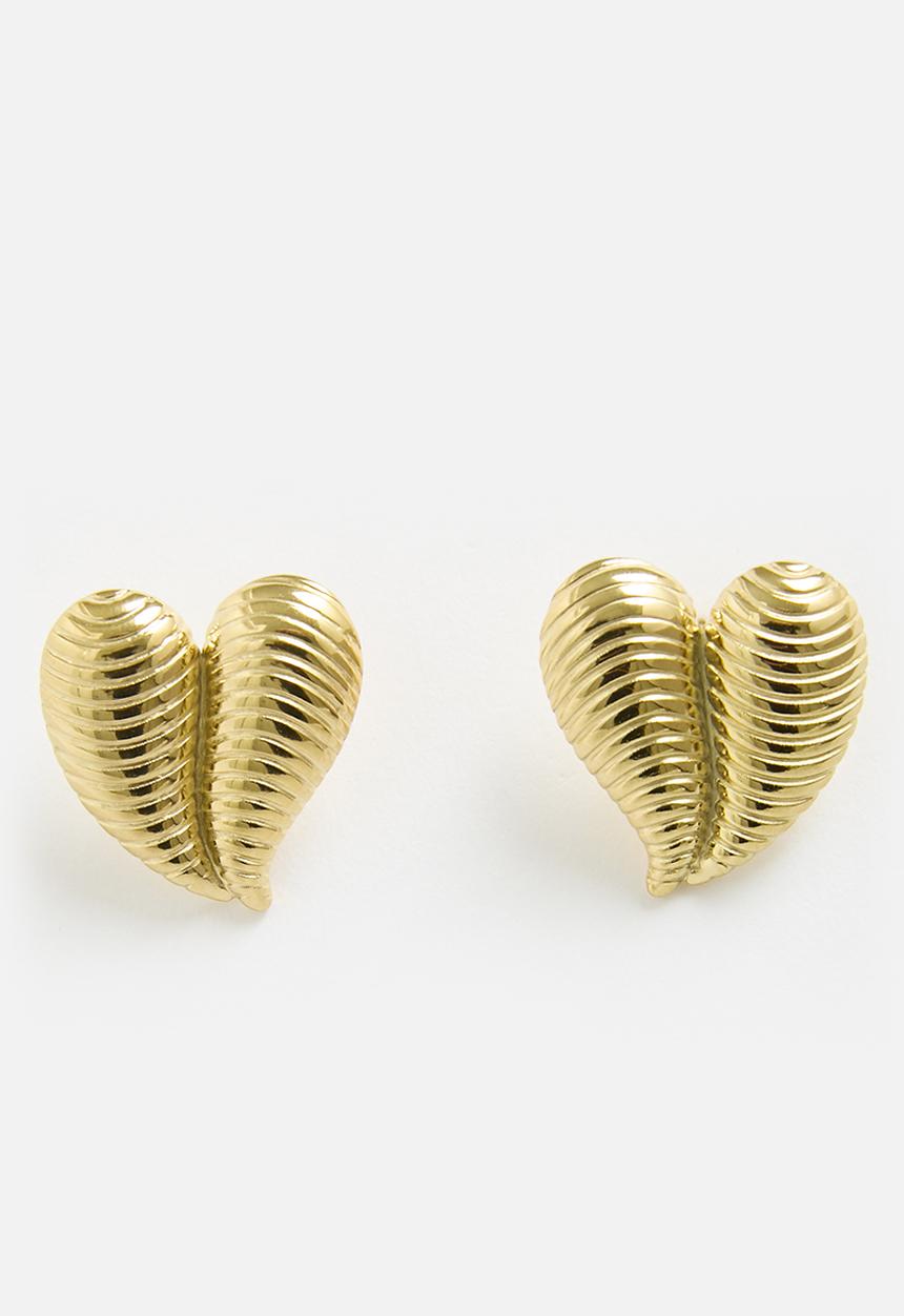 Tessa Design - Amelia textured heart - gold