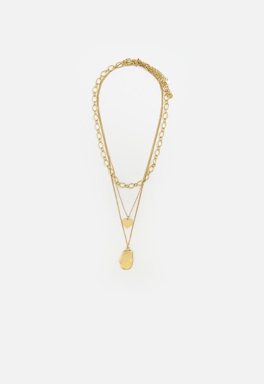 Tessa Design - Scarlett multi row chain with pendants - gold