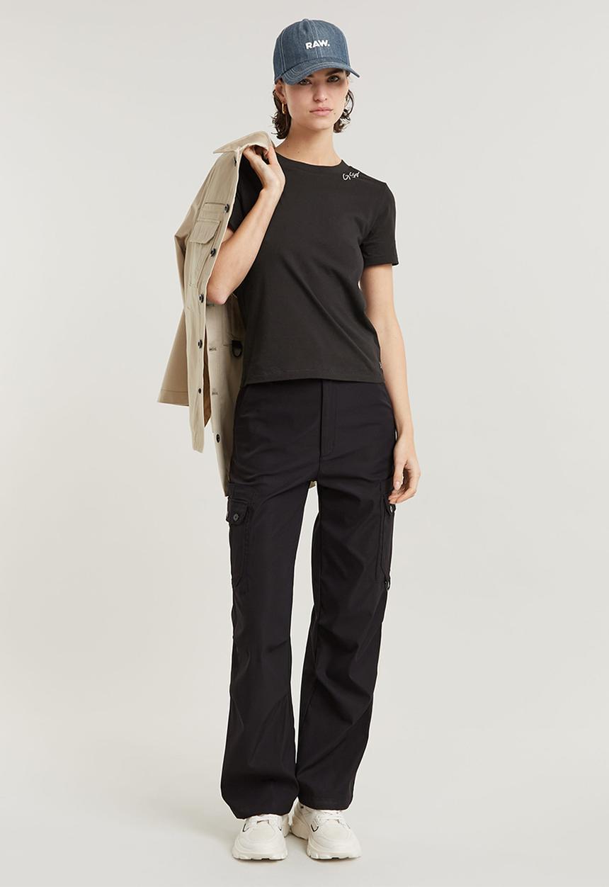 G-STAR - Faux Embro Logo R T Wmn - Dk Black