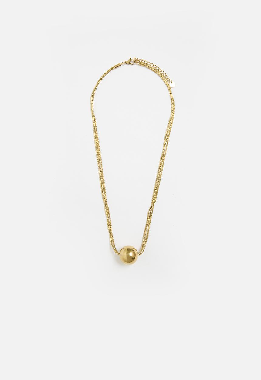 Tessa Design - Matilda large ball necklace - gold