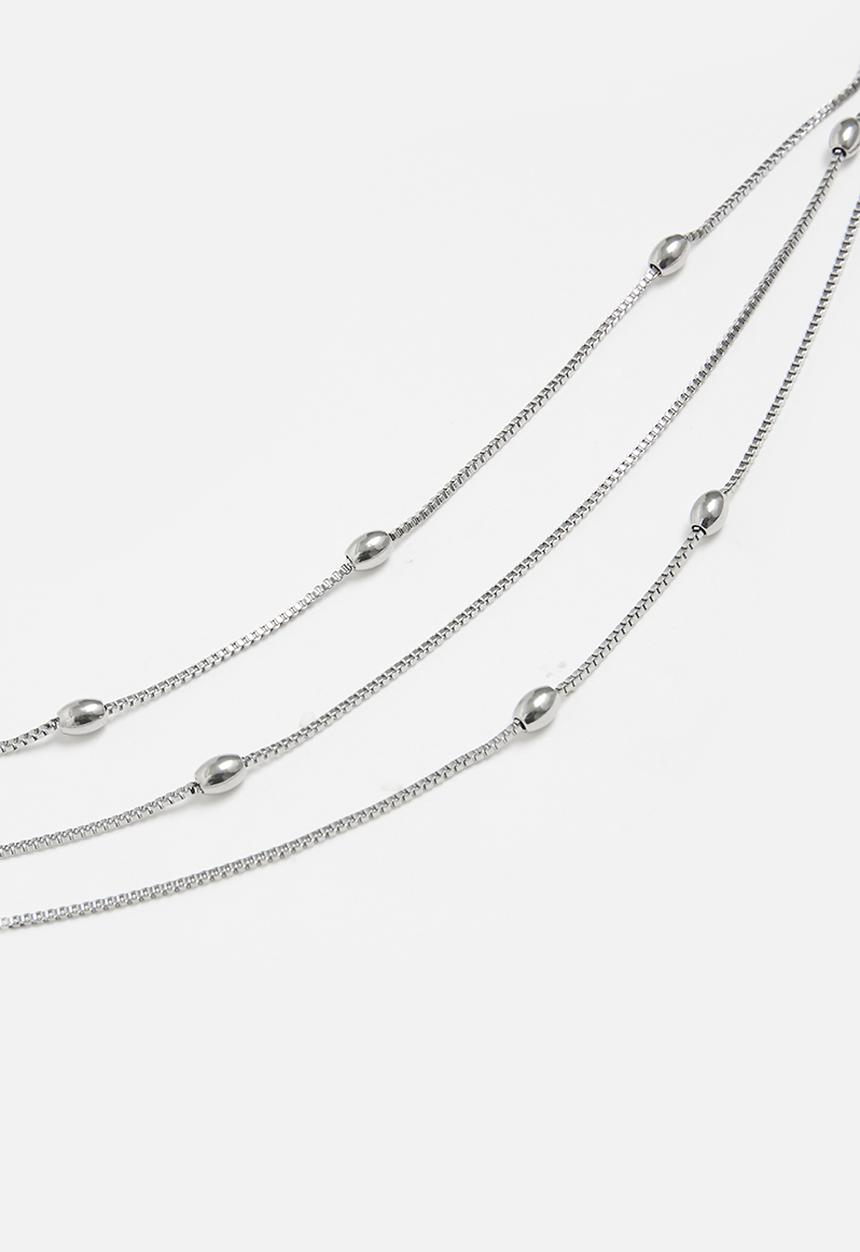 Tessa Design - Lisa necklace with stations - silver
