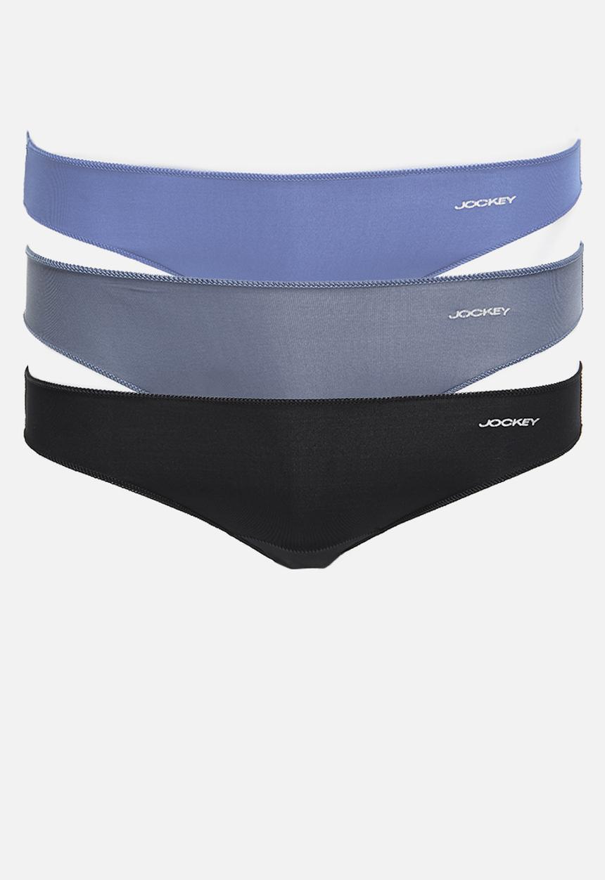 Jockey - 3 Pack npl bikini - black/grisaille/blue